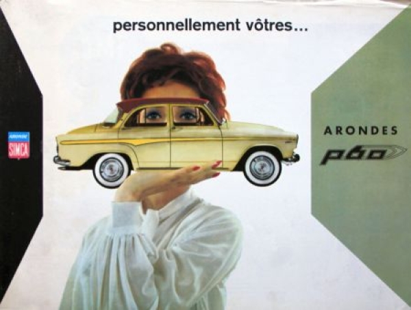 Simca Aronde P 60 Modelprogram 1959 "Personnellement votres" Carbrochure (6895)